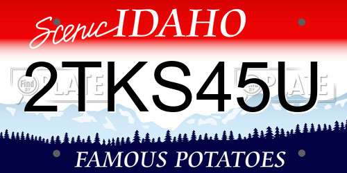 2TKS45U Idaho License Plate