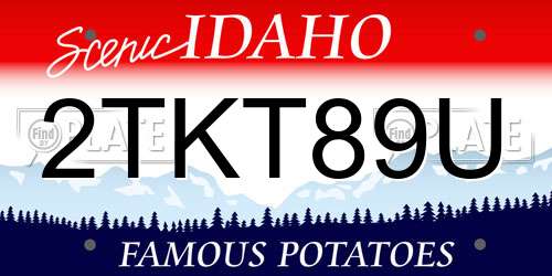 2TKT89U Idaho License Plate