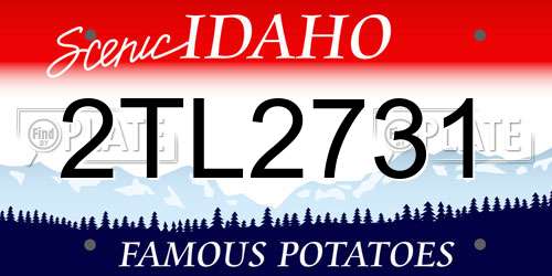 2TL2731 Idaho License Plate
