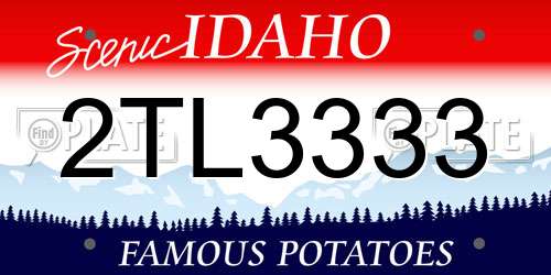 2TL3333 Idaho License Plate