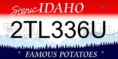 2TL336U Idaho License Plate