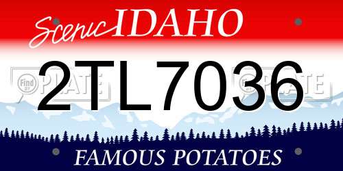 2TL7036 Idaho License Plate