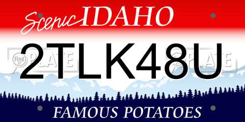 2TLK48U Idaho License Plate