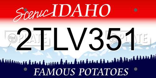 2TLV351 Idaho License Plate