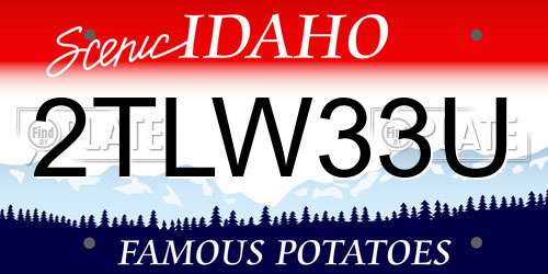 2TLW33U Idaho License Plate