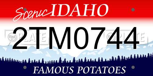2TM0744 Idaho License Plate