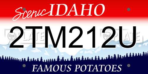 2TM212U Idaho License Plate
