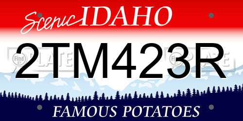 2TM423R Idaho License Plate