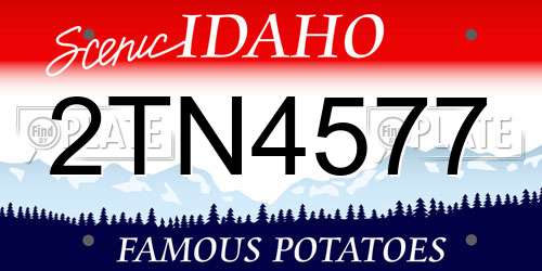 2TN4577 Idaho License Plate