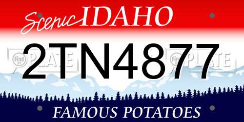 2TN4877 Idaho License Plate