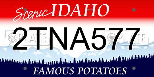 2TNA577 Idaho License Plate