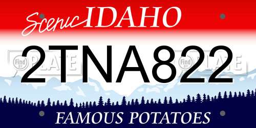 2TNA822 Idaho License Plate
