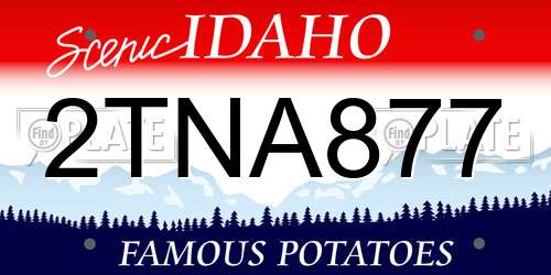 2TNA877 Idaho License Plate