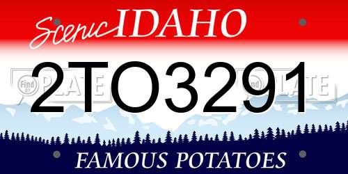2TO3291 Idaho License Plate