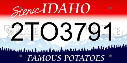 2TO3791 Idaho License Plate
