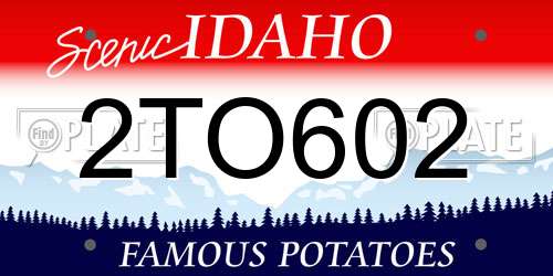 2TO602 Idaho License Plate