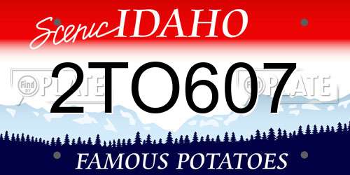 2TO607 Idaho License Plate