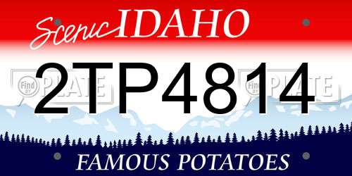 2TP4814 Idaho License Plate