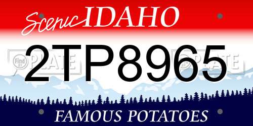 2TP8965 Idaho License Plate