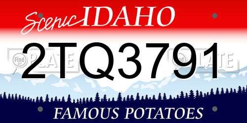 2TQ3791 Idaho License Plate