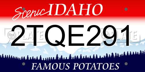 2TQE291 Idaho License Plate