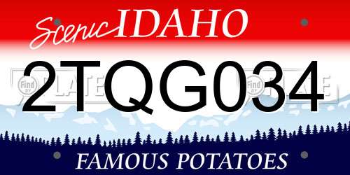 2TQG034 Idaho License Plate