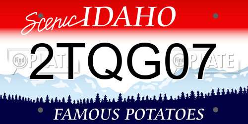 2TQG07 Idaho License Plate