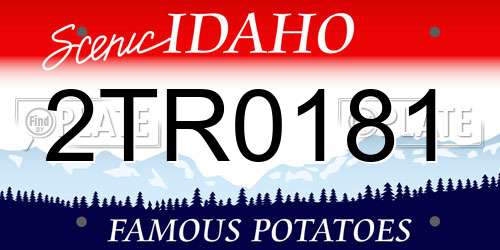 2TR0181 Idaho License Plate