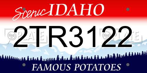 2TR3122 Idaho License Plate