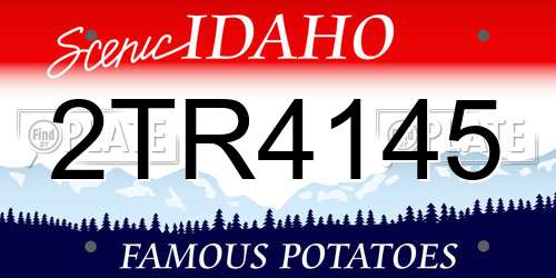 2TR4145 Idaho License Plate
