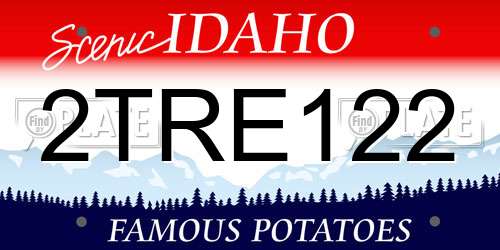 2TRE122 Idaho License Plate