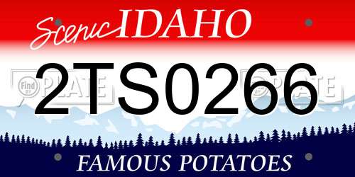2TS0266 Idaho License Plate