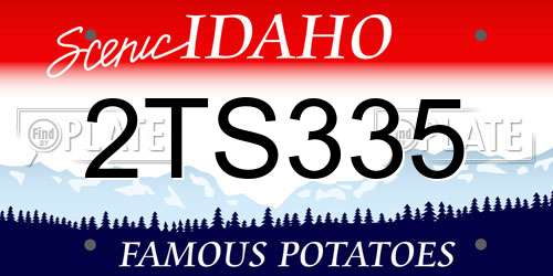 2TS335 Idaho License Plate