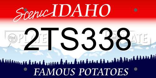 2TS338 Idaho License Plate