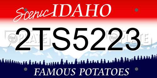 2TS5223 Idaho License Plate