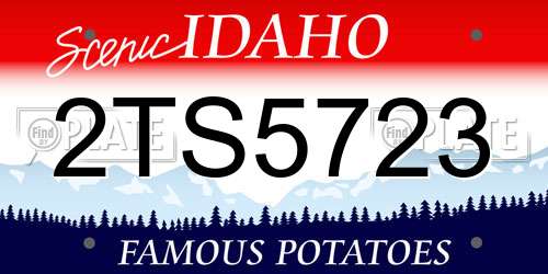 2TS5723 Idaho License Plate