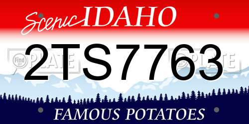 2TS7763 Idaho License Plate