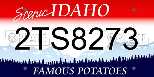 2TS8273 Idaho License Plate