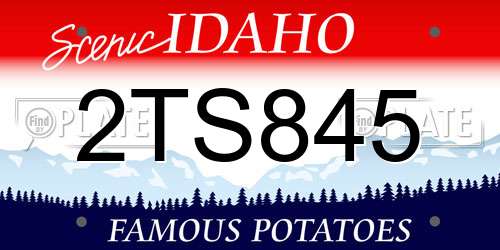 2TS845 Idaho License Plate