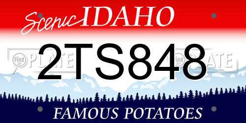 2TS848 Idaho License Plate