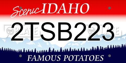 2TSB223 Idaho License Plate