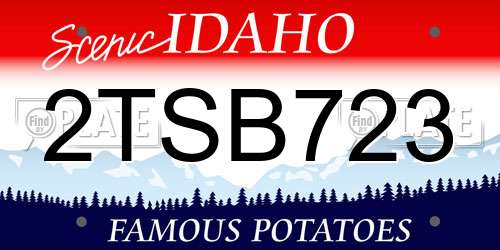 2TSB723 Idaho License Plate