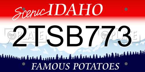 2TSB773 Idaho License Plate