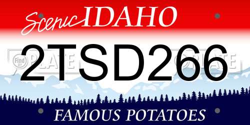 2TSD266 Idaho License Plate
