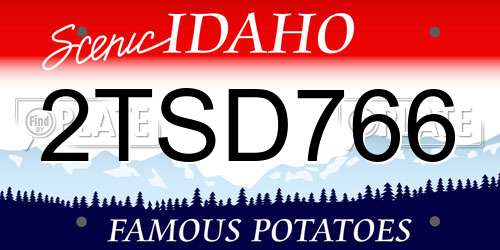 2TSD766 Idaho License Plate