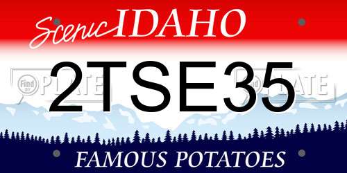 2TSE35 Idaho License Plate