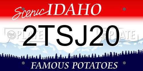 2TSJ20 Idaho License Plate