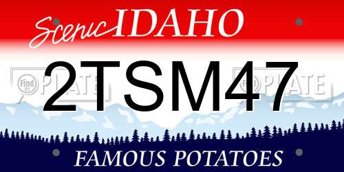2TSM47 Idaho License Plate