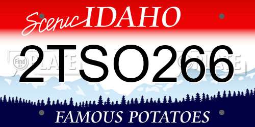 2TSO266 Idaho License Plate