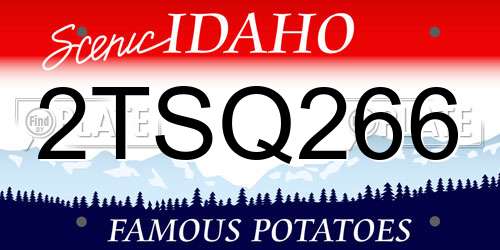 2TSQ266 Idaho License Plate